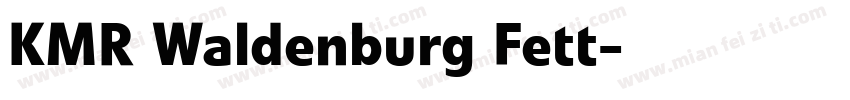 KMR Waldenburg Fett字体转换